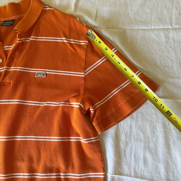 Le Tigre Polo Orange White Striped Shirt sku020 - Picture 5 of 8